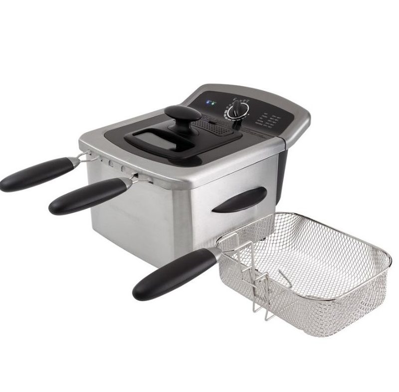 FarberWare Stainless Steel and 4 liter Deep Fryer with basket.