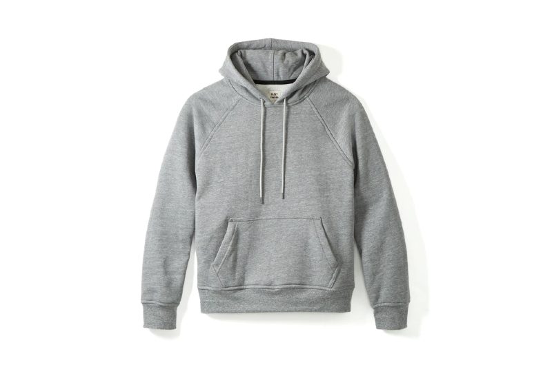 A gray Flint and Tinder 10-Year Pullover.