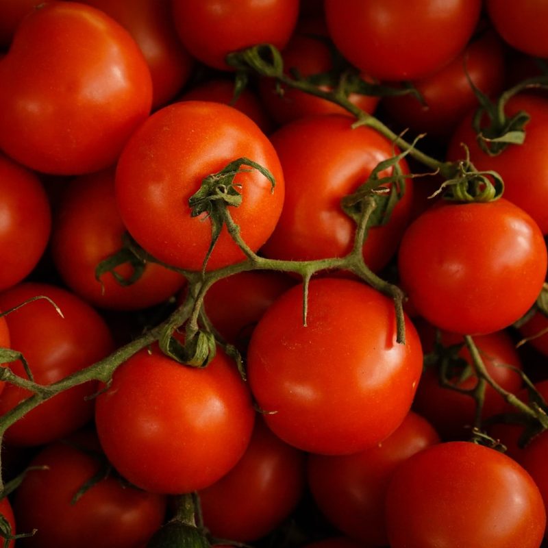 fresh vine ripe tomatoes.