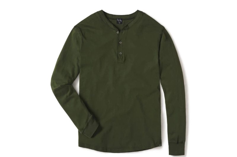 Rugged henley for men.