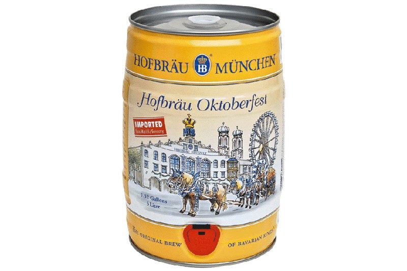 Hofbrau Oktoberfest in a mini keg.