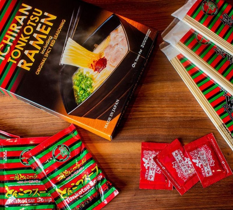 Ichiran Take-Home Kit opened on a table.
