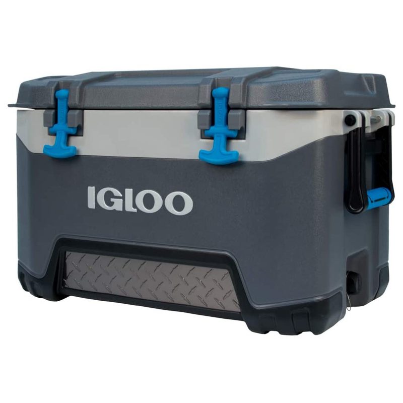 A gray Igloo BMX 52-Quart Hard Cooler on white background.