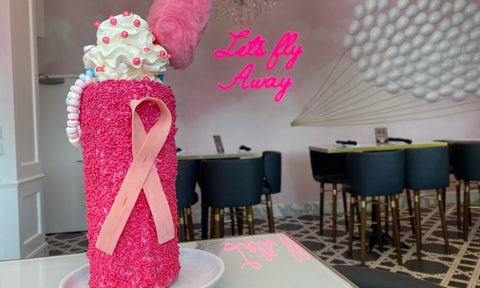Pink Milkshake for Breast Cancer Awareness Month.