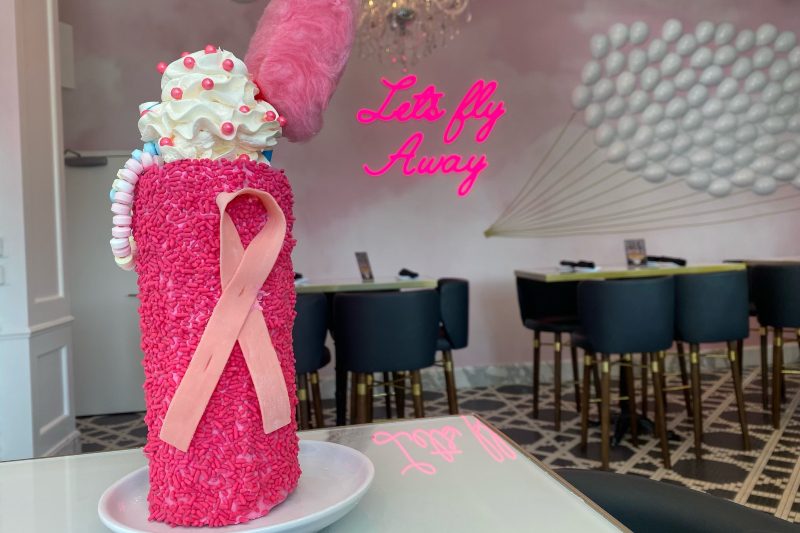 Pink Milkshake for Breast Cancer Awareness Month.