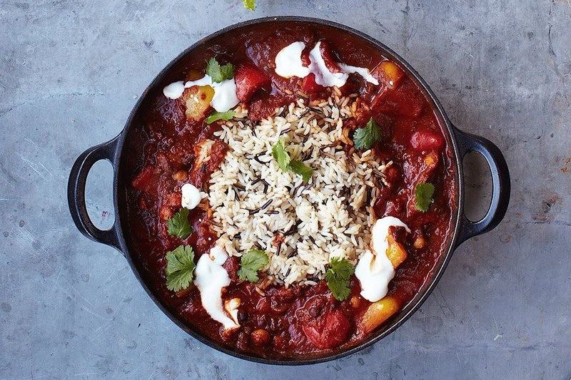 Jamie Oliver veggie chili.
