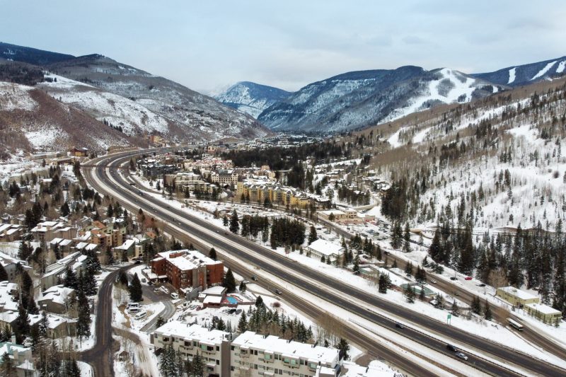 Vail resort in Colorado during the winter.