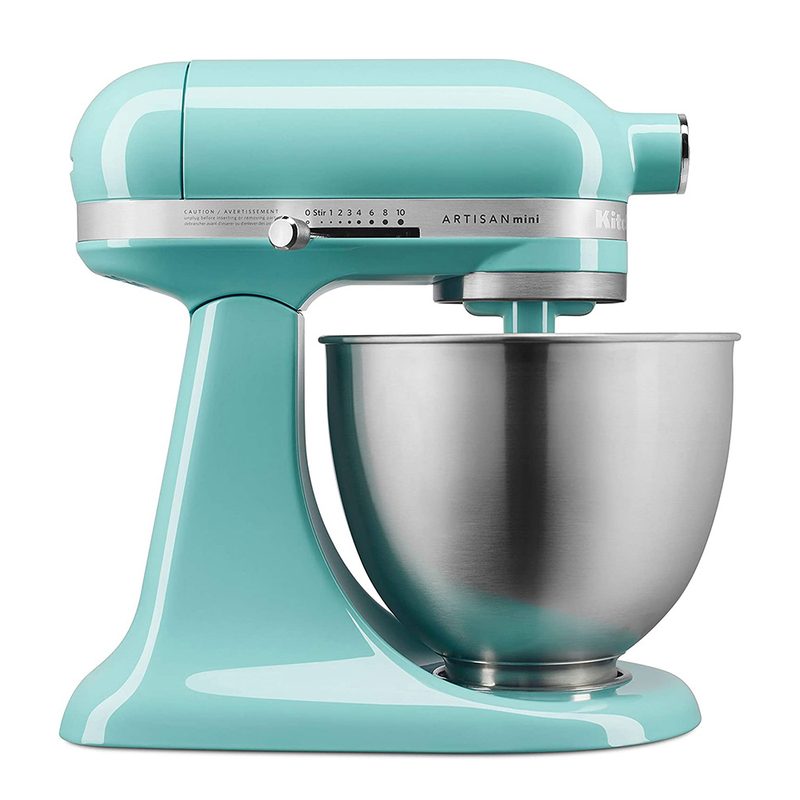 Kitchenaid Artisan Mini Series in Aqua.