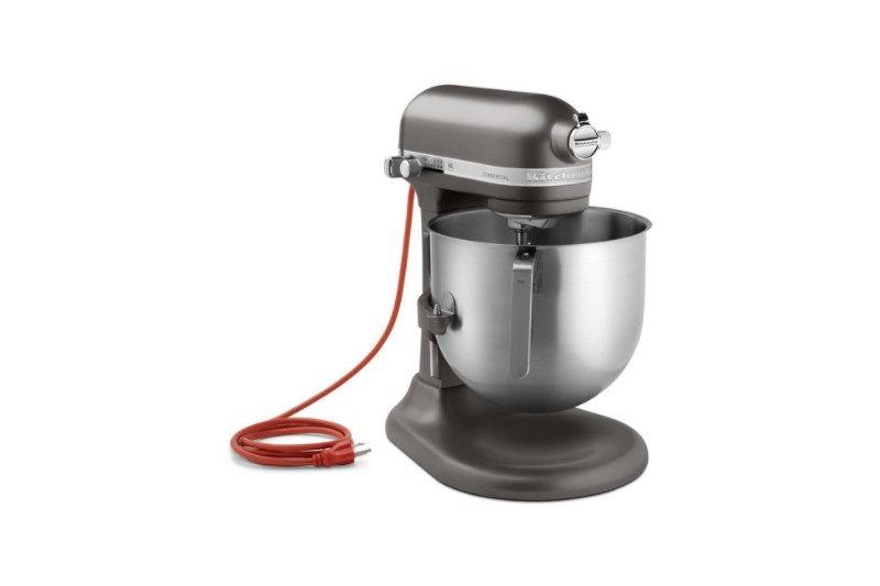 KitchenAide Commercial series mixer in gray.