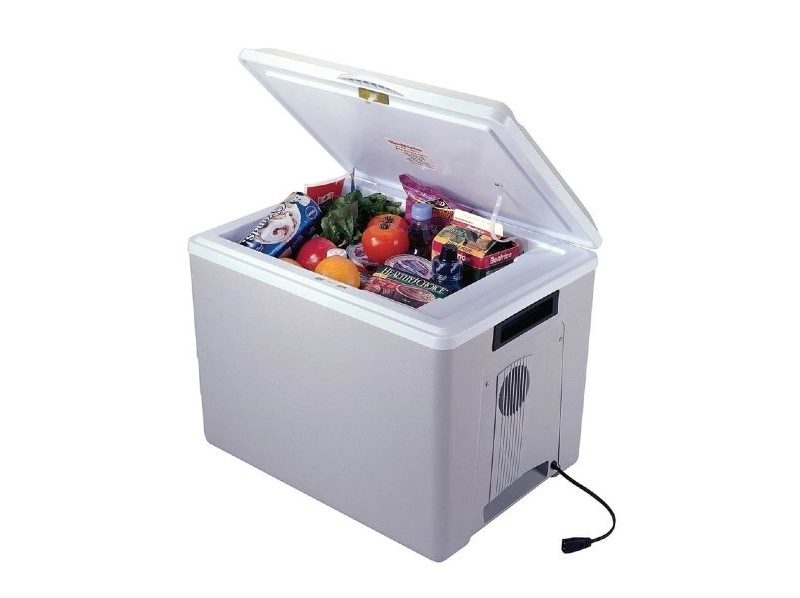 Koolatron Kool Kaddy Electrothermal Cooler filled with food.