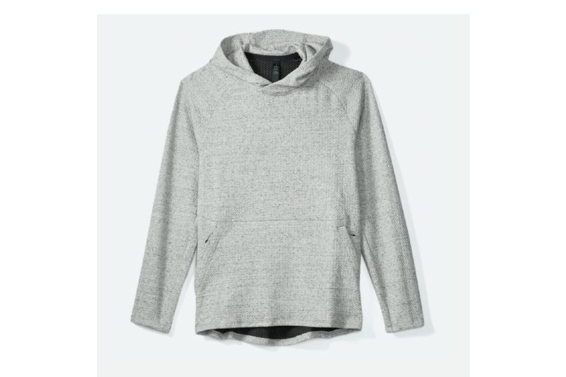 A gray lululemon At Ease Hoodie.