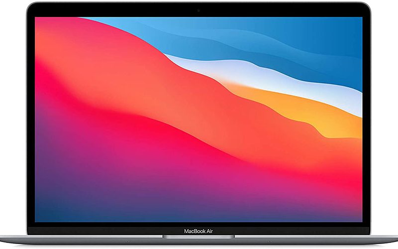 MacBook Air rose gold on a white background.