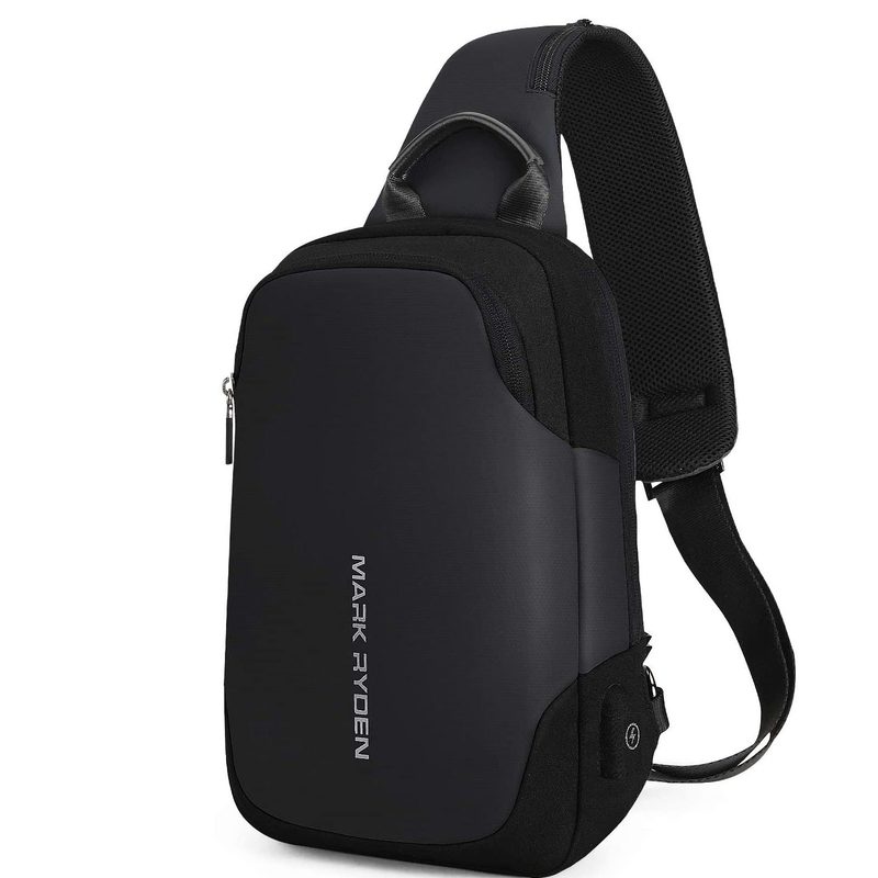 This travel-friendly Mark Ryden Sling Bag has many features.