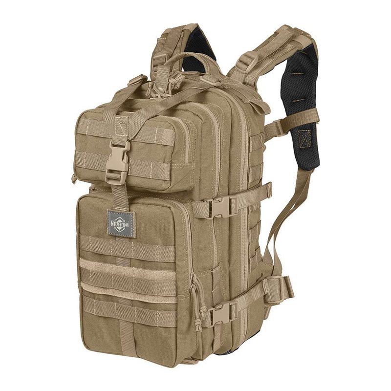 A khaki Maxpedition Falcon 2 on white background.
