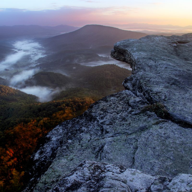 Northbound on Appalachian Trail, McAfee Knob VA.