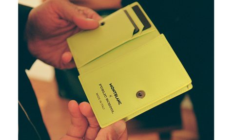 This Montblanc X PSNY business card holder is made from leftover leather.