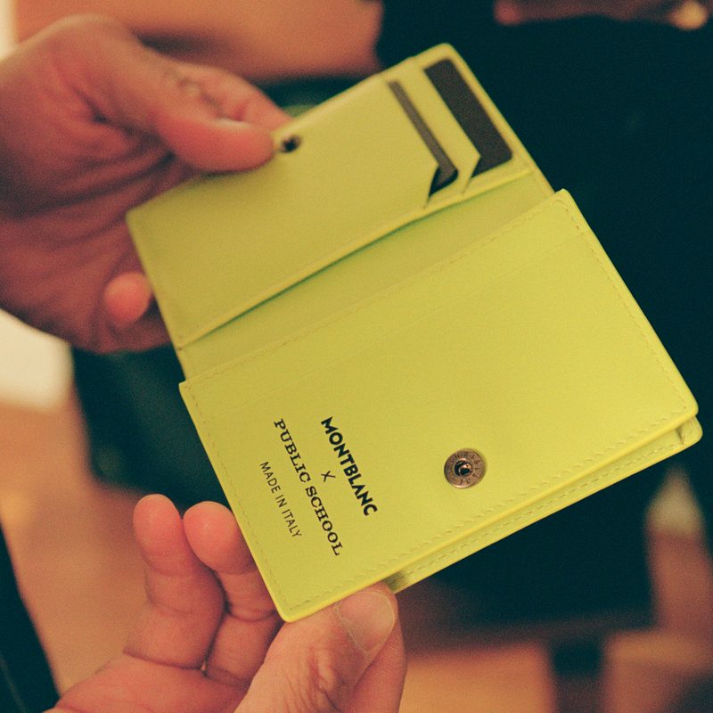 This Montblanc X PSNY business card holder is made from leftover leather.