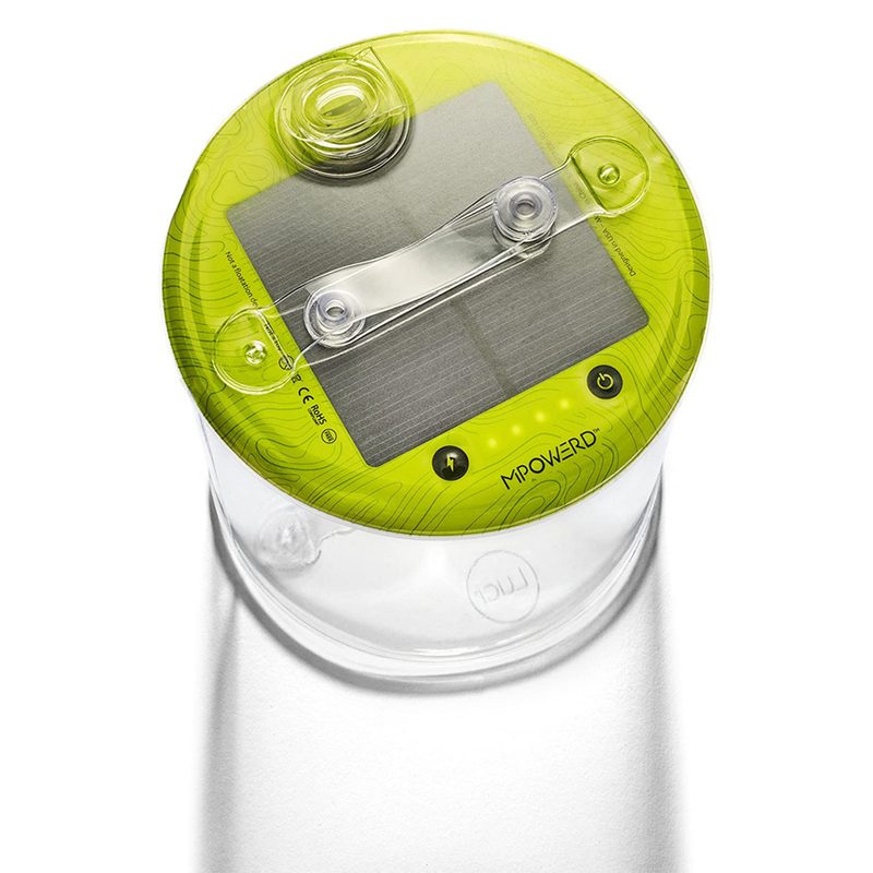 A top view of MPowered Luci Outdoor 2.0 Pro Inflatable Solar Lantern.
