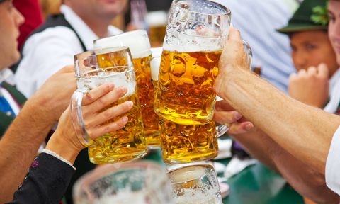 Beer at Oktoberfest in Munich, Germany.