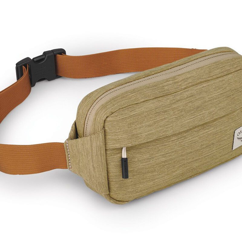This Tea with Milk color fanny pack is the Osprey Arcane Waist Bag.