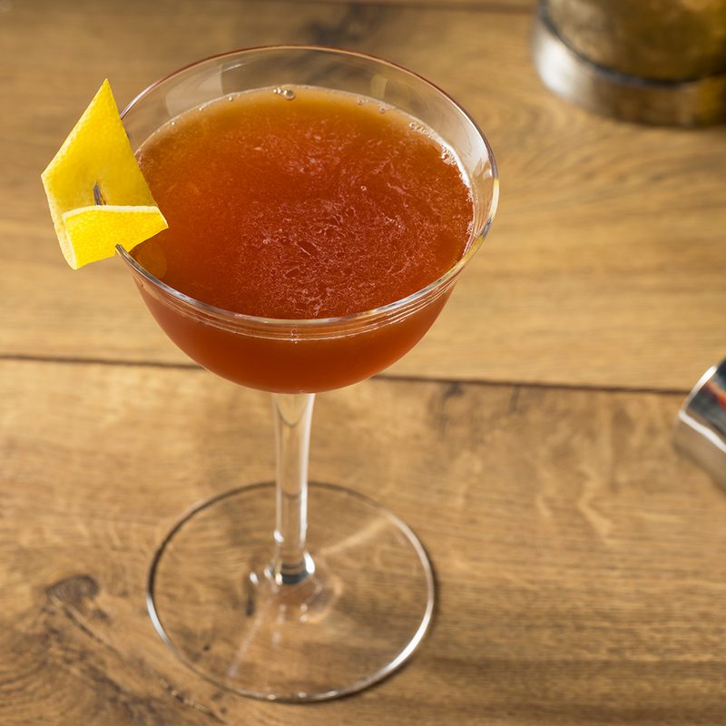 Boozy Bourbon Paper Plane Cocktail.