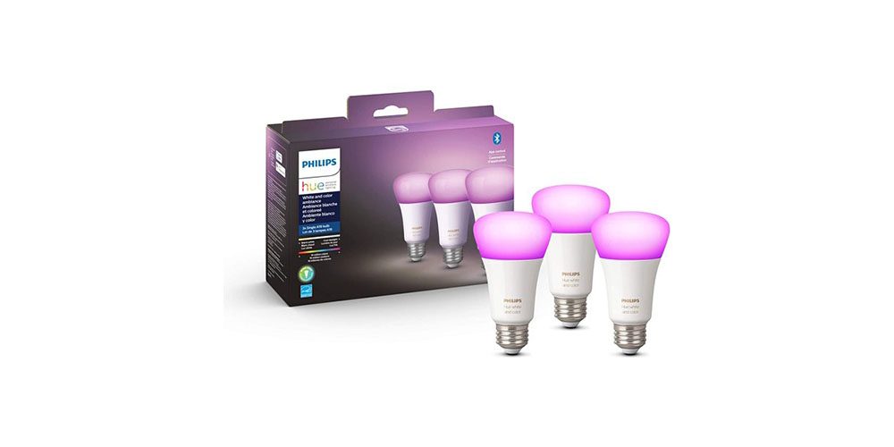 Philips Hue 3-pack on a white background.