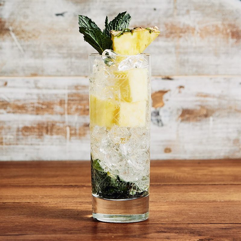 A Pineapple Mojito cocktail.