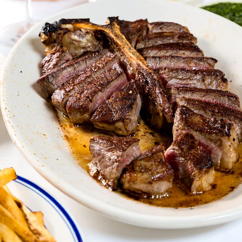 Porterhouse steak at Tuscany Steakhouse at NYC.