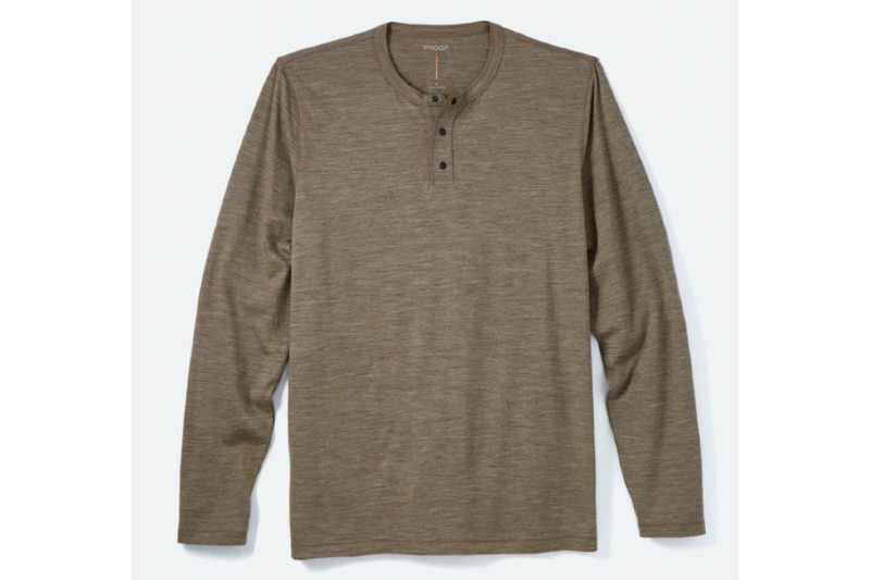 Merino henley for men.