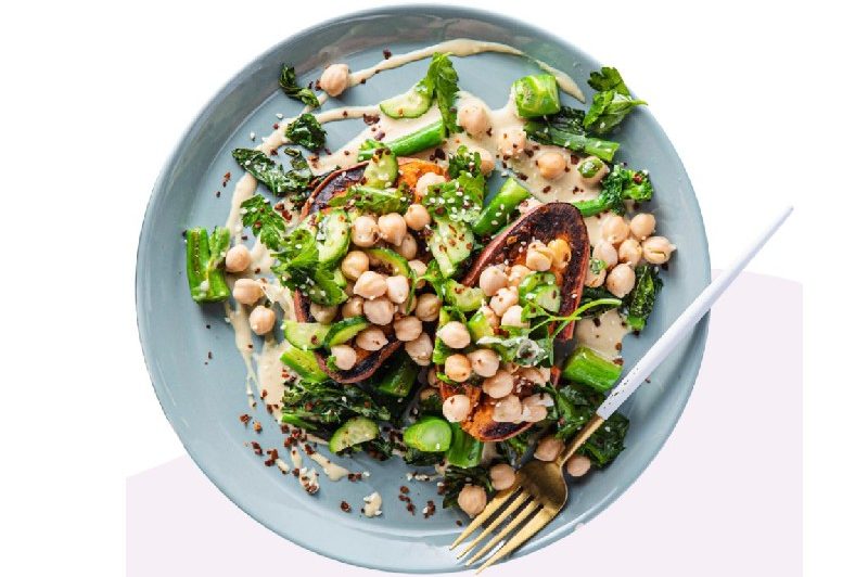 A vegan meal from Purple Carrot.