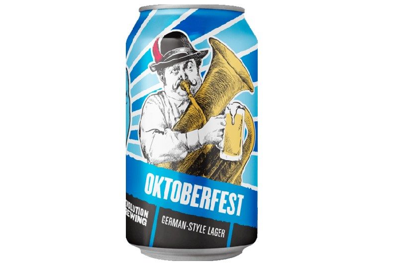 Revolution Brewery's Oktoberfest beer in a can.