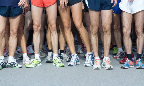 legs of runners.