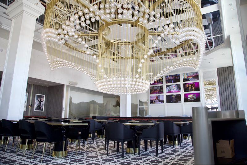 Interior of the Sugar Factory in Los Angeles.