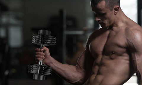 Skonyon Adjustable Dumbbells Man Working Out