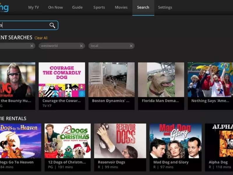 Sling TV Search Bar