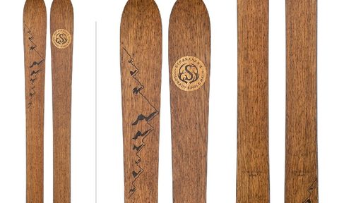 Wagner custom skis made from Stranahan's white oak barrels.