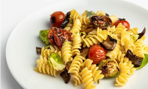 Trifecta vegan pasta meal.