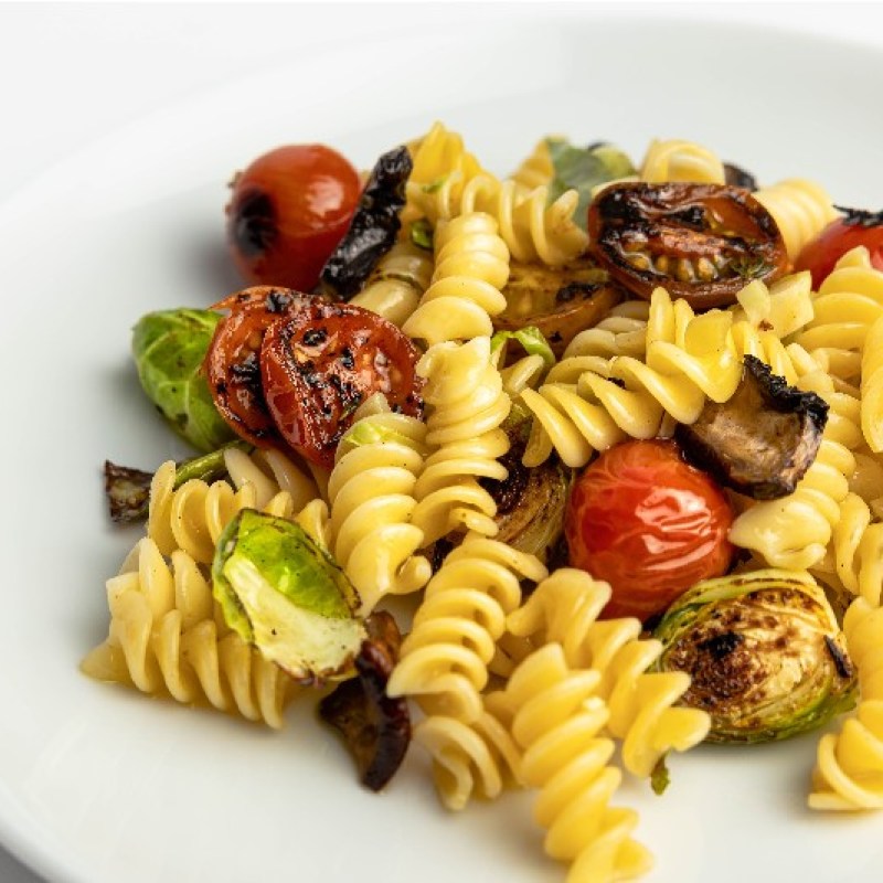 Trifecta vegan pasta meal.