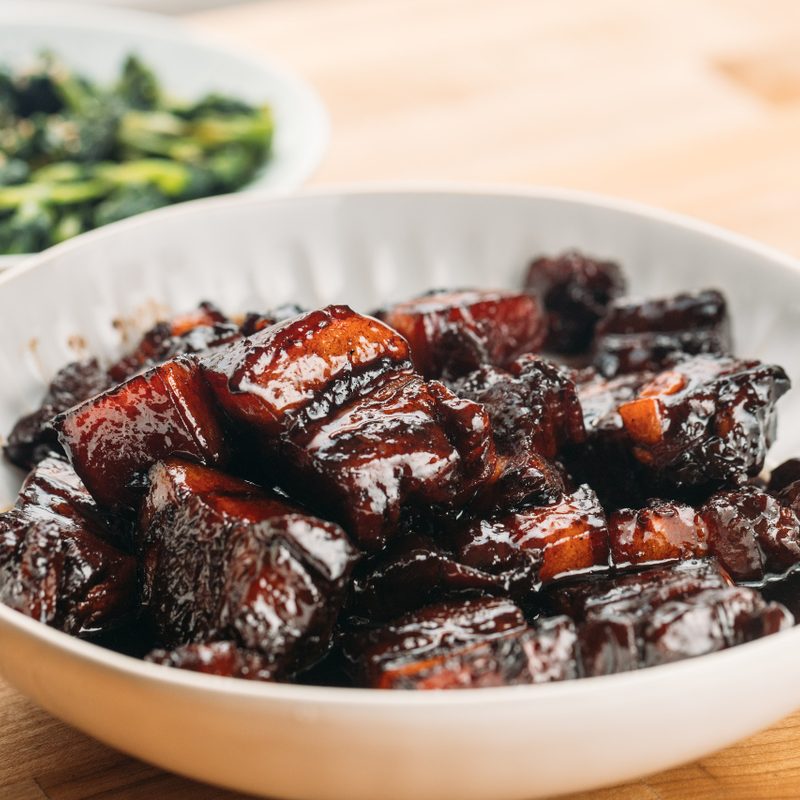 Umamicart red-braised pork in a bowl.