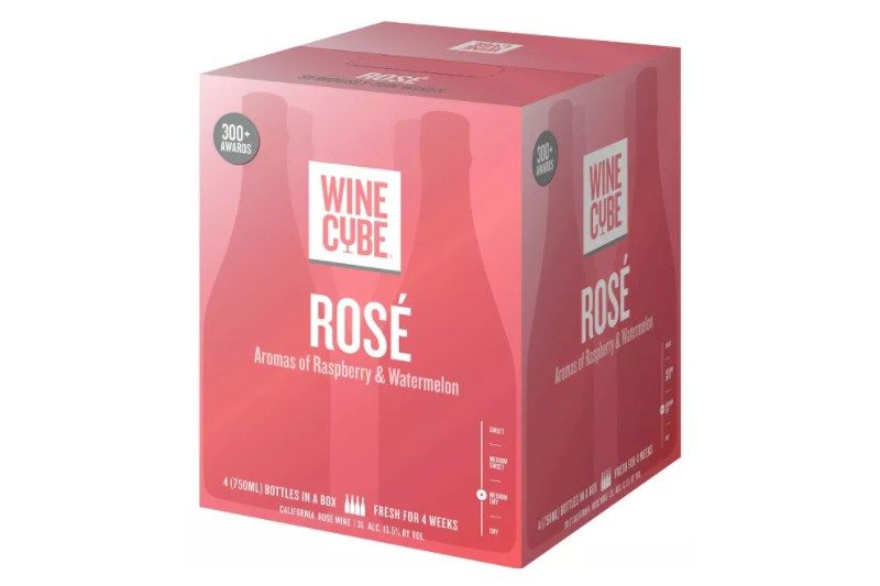 Target brand Wine Cube Rose.