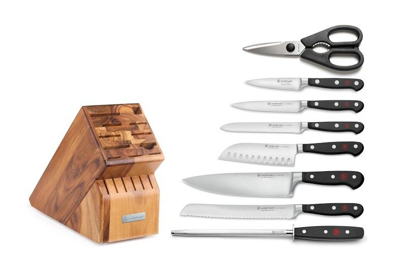 Wusthof 9-piece knife block set.