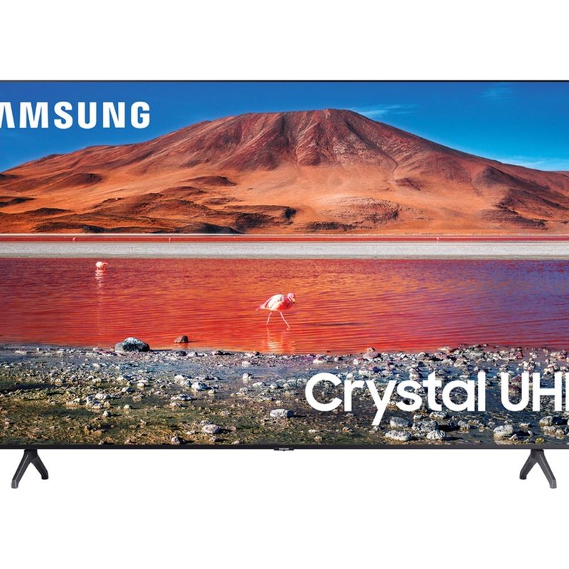 SAMSUNG 60 Class 4K Crystal UHD LED Smart TV with HDR displayed a desert scene.