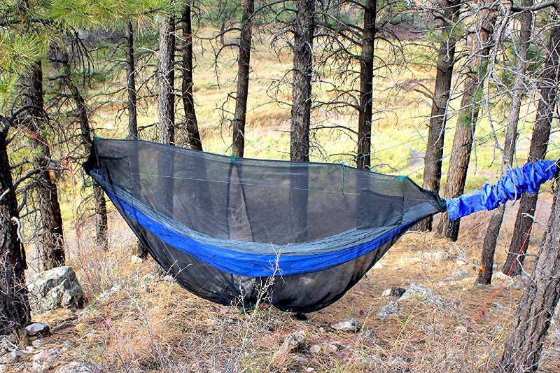 Net cocoon for hammock.