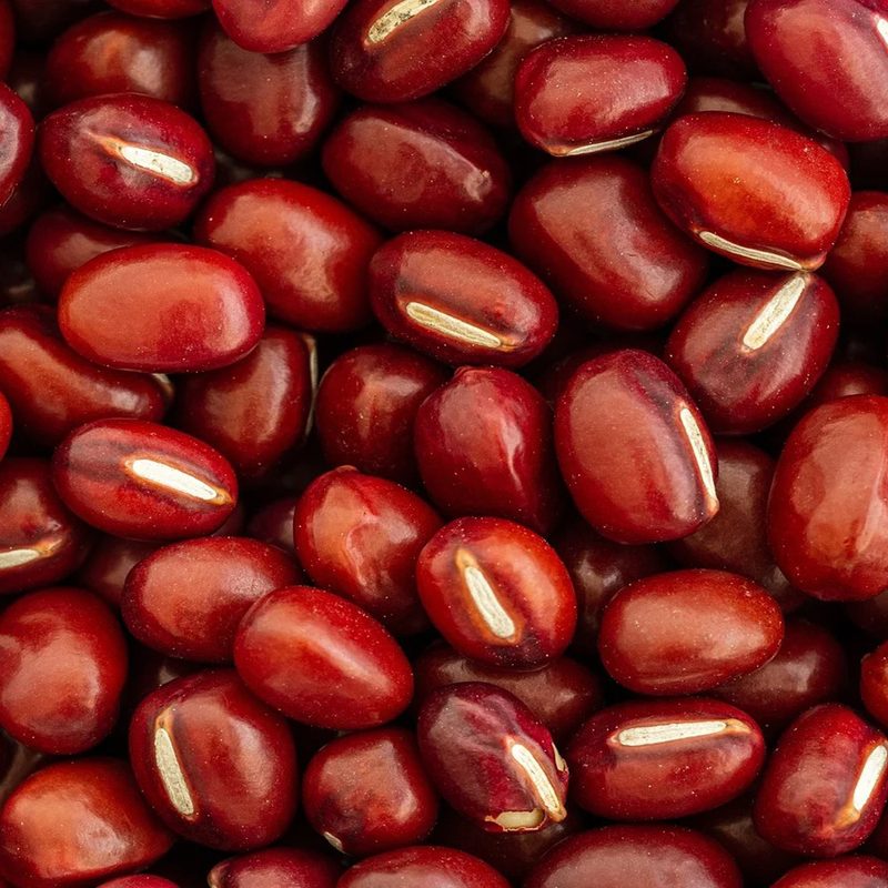 A close-up of Adzuki beans.