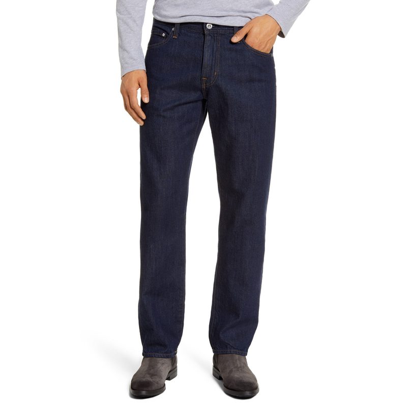 A dark-wash, straight leg jean can dress up just about any outfit. 