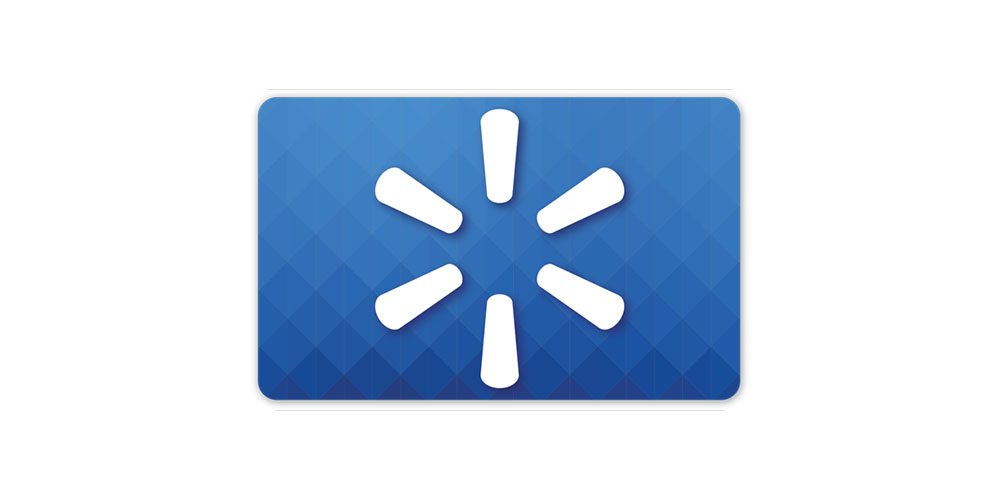 Basic Blue Walmart Gift Card on a white background.