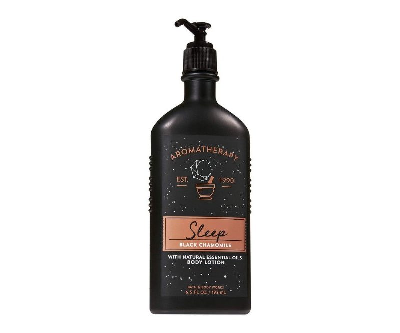Bath and Body Works Aromatherapy Black Chamomile Sleep Body Lotion.