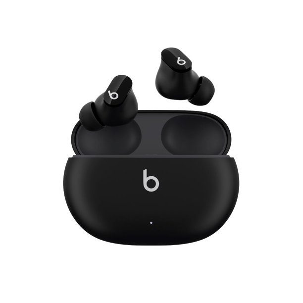 Beats Studio Buds in case on a white background.