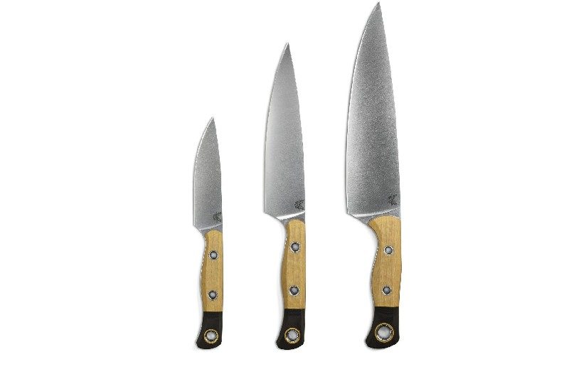 Benchmade three piece kitchen knife set.