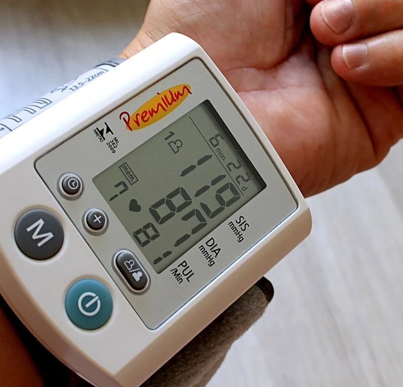 Blood pressure monitor on wrist
